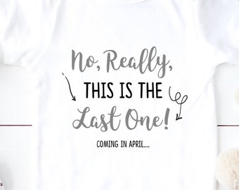 Personalised Pregnancy Announcement Baby Vest - Custom Bodysuit Baby Reveal Gift