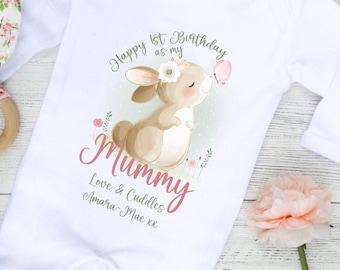 Happy Birthday 1st Birthday as My Mummy Outfit Sleepsuit Mum Mummy Mother Birthday New Mum Gift