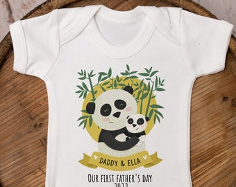 Personalised First Father's Day Baby Vest - 1st Father's Day as My Daddy - New Dad Gift from Baby