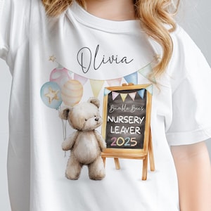 Personalised Nursery Graduation / Pre-School T-Shirt | Nursery Graduate Rainbow Bear FANDANGO