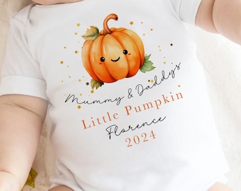 Baby's First Halloween Outfit, Mummy's Little Pumpkin, Daddy's, 1st Halloween Sleepsuit, Halloween Vest, baby Halloween costume. t-shirt