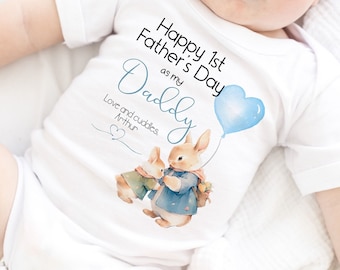 First Fathers Day Sleepsuit | 1st Fathers Day As My Daddy New Dad Gift Fathers Day 1st Fathers Day Babygrow Sleepsuit Bodysuit Dad 2024