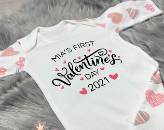 valentines day baby grow
