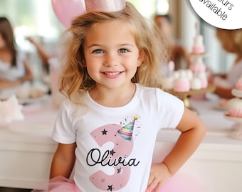 Personalised Birthday T-shirts Party Hat | Crown | Custom Birthday Keepsake T-shirt | Personalised Birthday Gift | Number Birthday Shirt