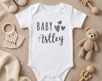 Personalised Pregnancy Announcement Baby Vest - Coming Soon Surname & Due Date - Baby Reveal Gift