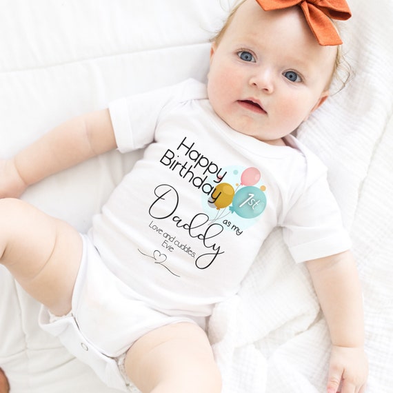 Happy birthday daddy baby vest sale