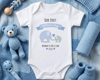 Personalised First Mother's Day Baby Vest - 1st Mother's Day as My Mummy - New Mum Gift from Baby