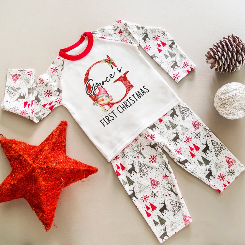 baby's 1st christmas sleepsuits