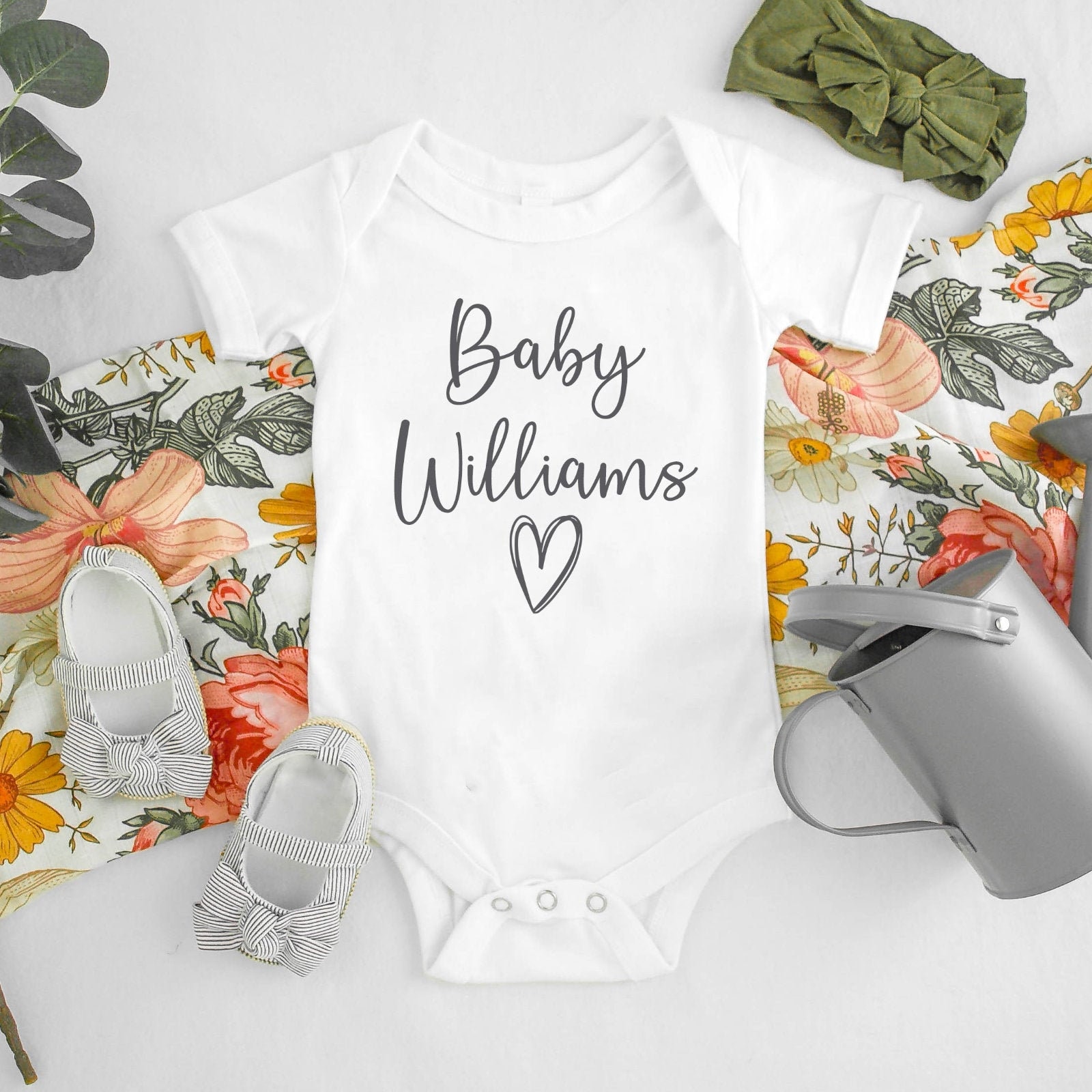Pregnancy Announcement, Personalised Embroidered Baby Vest Baby Clothing 