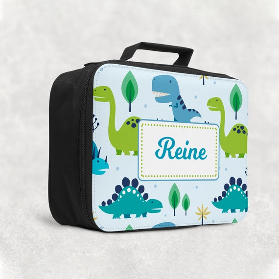 Personalised Lunch Bag Dinosaur Kids Childrens Name School Dinner Lunch Box  