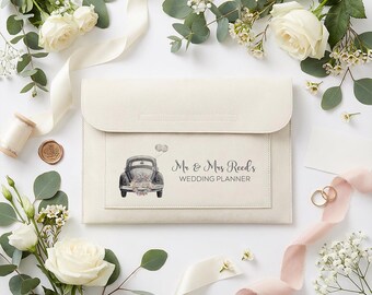 Personalised Wedding Planner Folder - Bride To Be Engagement Gift - Custom Name Organiser