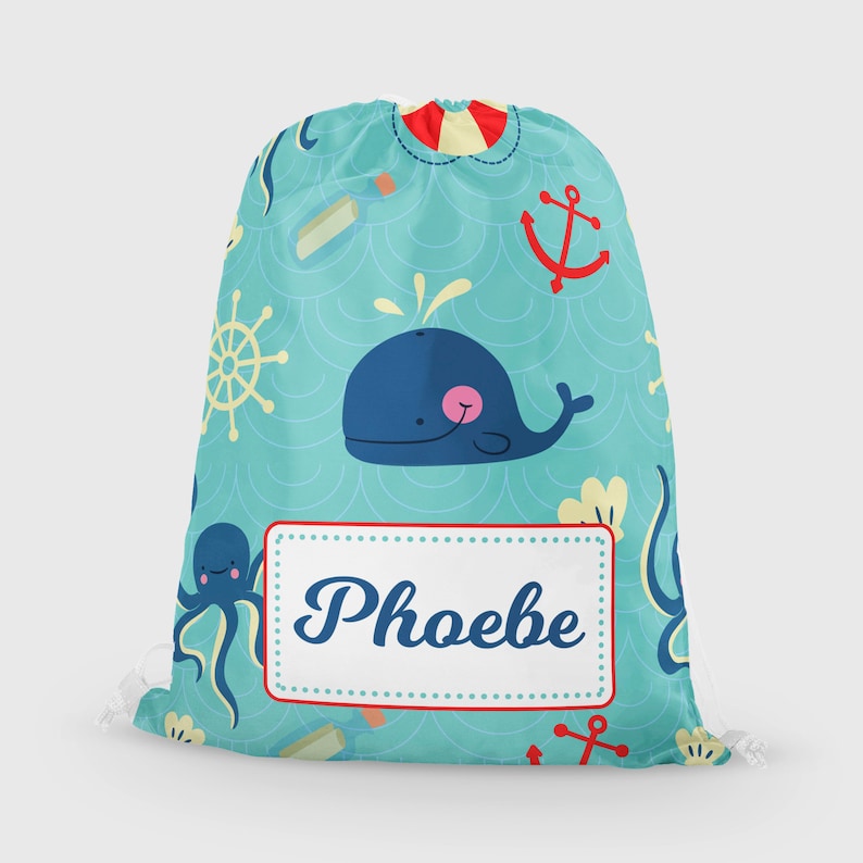Personalised PE / Swim Bag Nautical Bag Girls School Bag Etsy