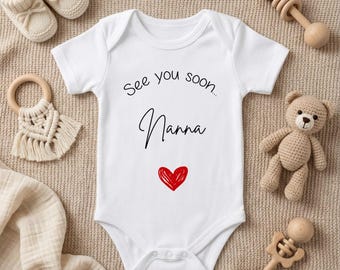 Personalised Pregnancy Announcement Baby Vest - Custom Bodysuit Baby Reveal Gift
