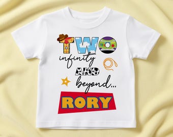 Personalised Birthday T-Shirt Two Infinity And Beyond