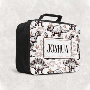 Personalised Lunch Bag Dinosaurs Kids Childrens Name School Dinner Lunch Box