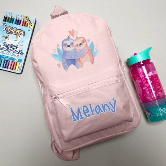 Personalised Cute Sloth Backpack ANY NAME Back to School Bag