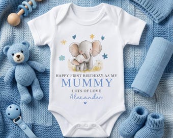 Happy Birthday Mummy Sleepsuit - 1st Birthday as My Mummy - New Mum Gift from Baby