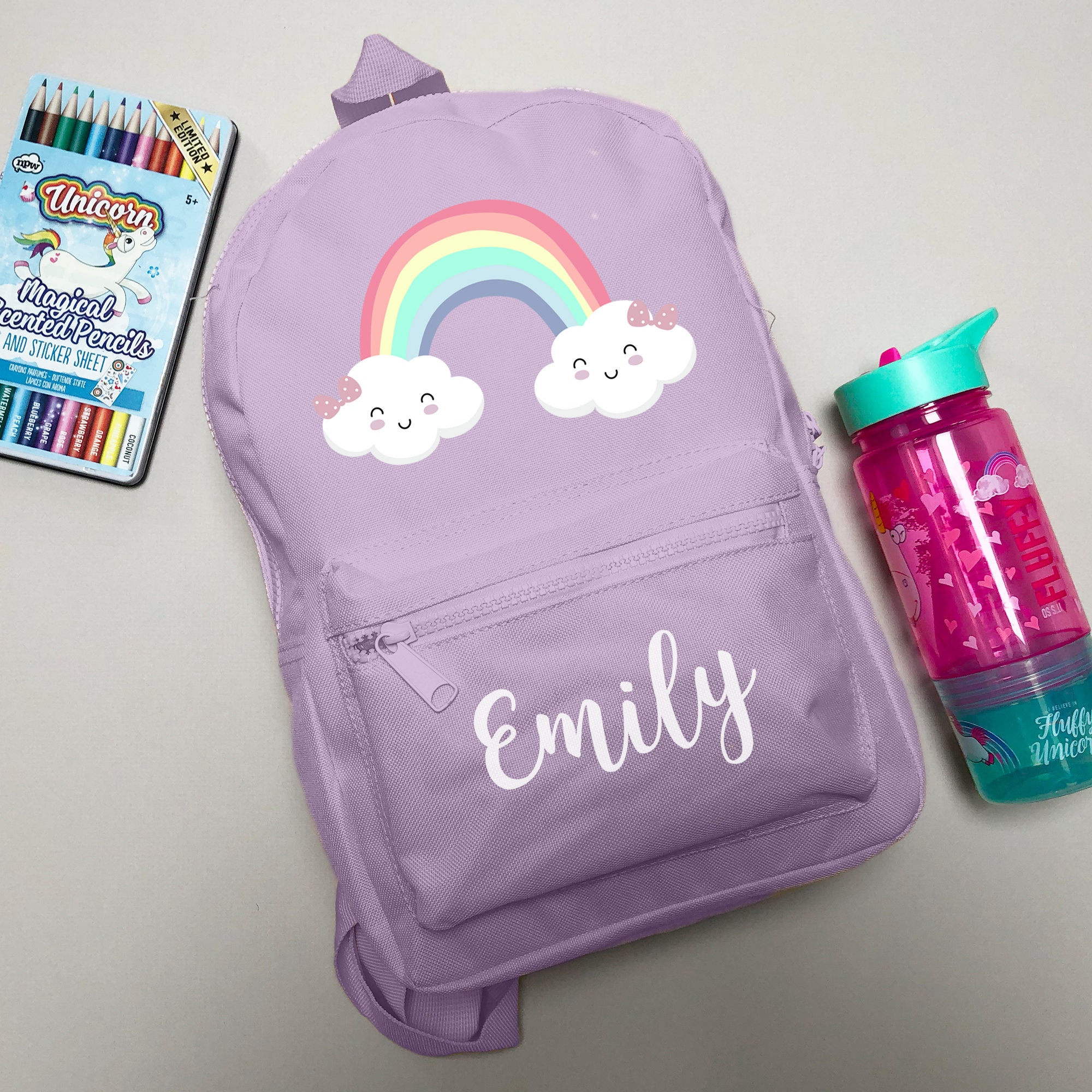 Personalised Rainbow Backpack ANY NAME 