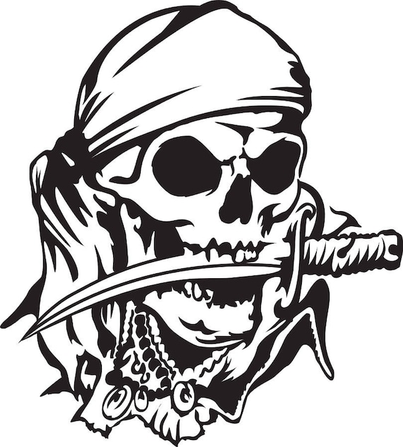 Pirate Skull Svg Etsy