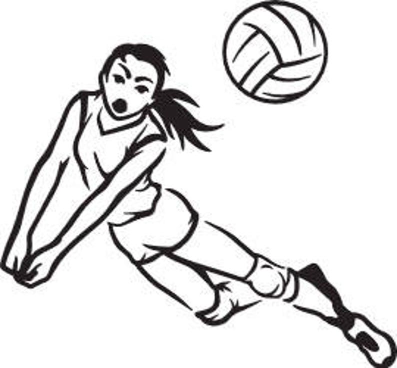 VOLLEYBALL DIVE SVG Etsy