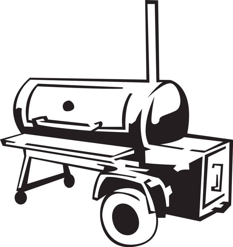 Download Professional Smoker Grill SVG File and Iron On Transfers ...