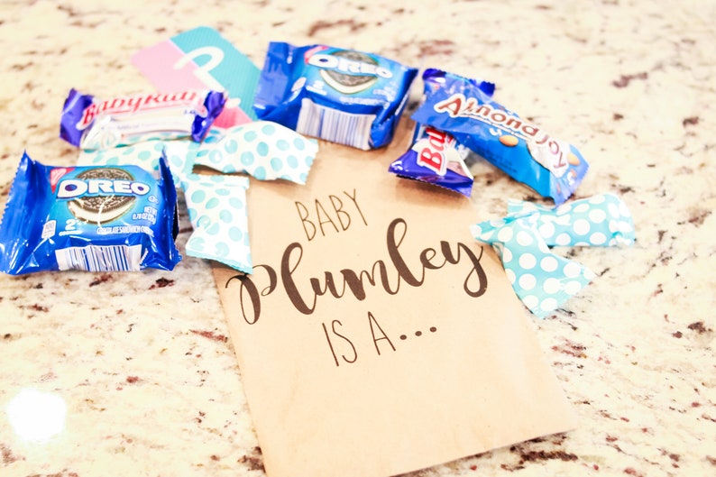 Gender reveal party favors Personalized Favor Bags Gender Etsy