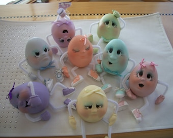 ceramic Easter Egg Character noggins