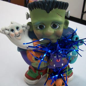 Ceramic Frankenstein,ghost,pumpkin, monsters Halloween decoration image 4