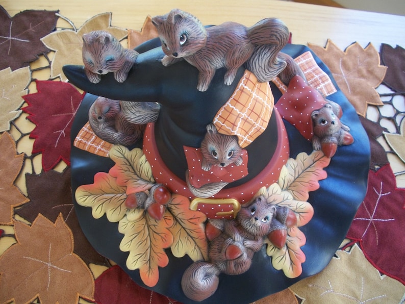 Ceramic Halloween Witch’s Hat Halloween Autumn Leaf | Etsy