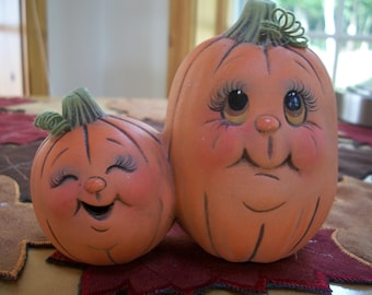 ceramic double pumpkin Halloween, Fall ,autumn decoration