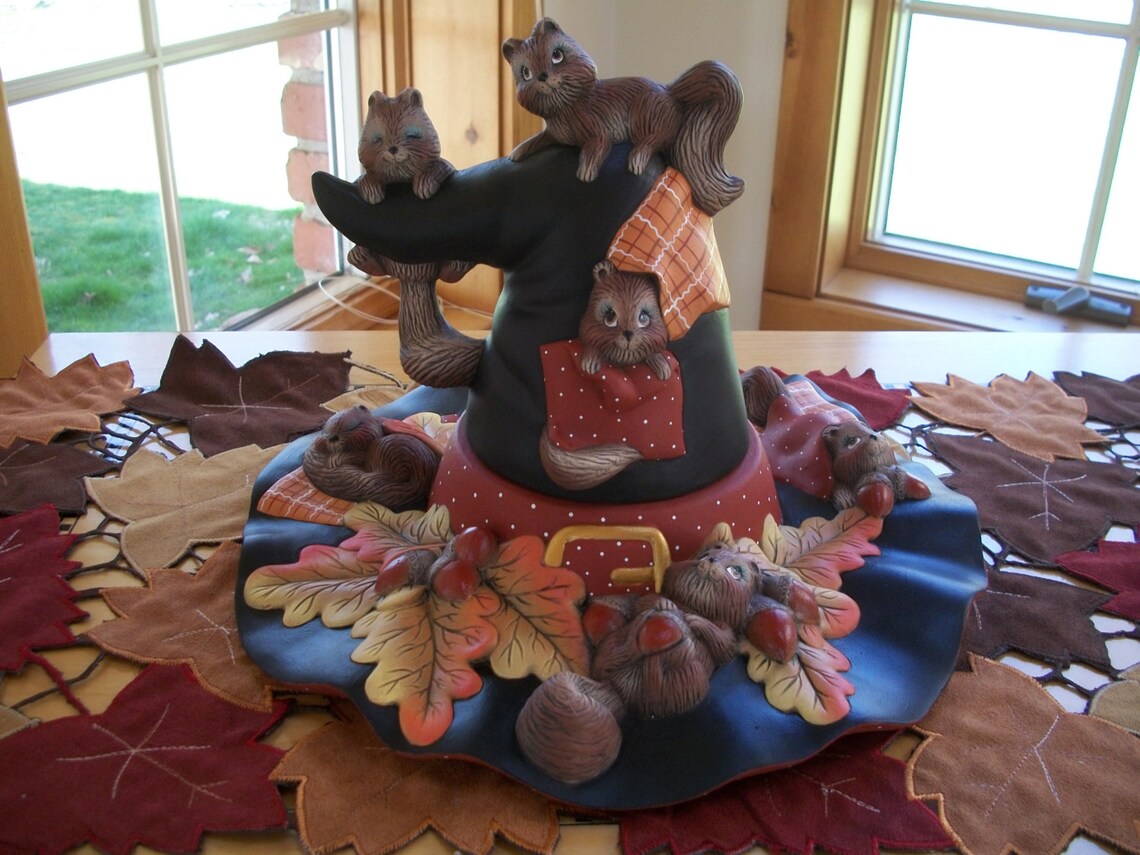 Ceramic Halloween Witch’s Hat Halloween Autumn Leaf | Etsy