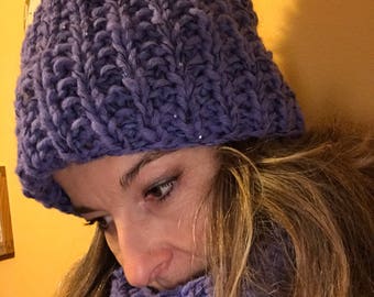 Violet Hat & Cowl