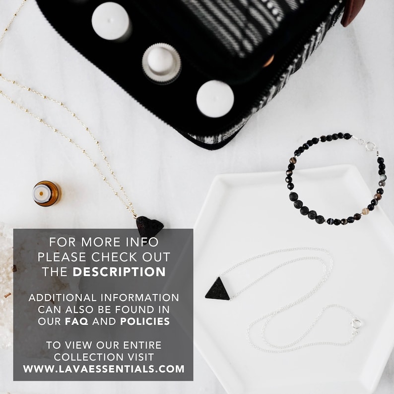 Aromatherapy Necklace 20 Lava Necklace Lava Essential Oil Necklace Oil Diffuser Wood Diffuser Necklace Marble Diffuser Necklace