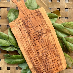 Gepersonaliseerde gegraveerde snijplank, handgeschreven recept, kaasplank, charcuterieplank, huwelijkscadeau, serveerplank, housewarming, gastvrouw