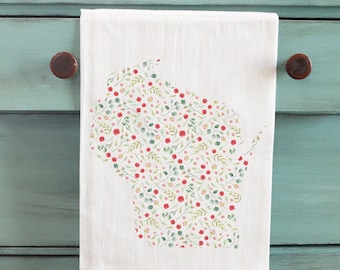 Kitchen Towel, Summer Flowers, Flour Sack Towel, Tea Towel, Home, Floral State, Kitchen Decor, Home Decor, Custom State