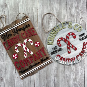 Paint Your Own Christmas Holiday Sign, DIY, Paint Party, Girls Night, Craft, Holiday Decor, Candy Cane Sign