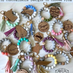 Customized Bead Wristlet, Tassel Keychain, Keychain Wristlet, Personalized Wristlet, Gift for Her, Graduation, Mother&#39;s Day, New Driver