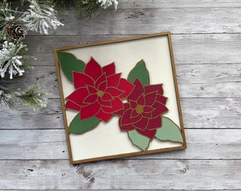 Paint Your Own, Poinsettia DIY Paint Kit, Paint Party, Girls Night, Craft Night, DIY Home Decor, Gift, Christmas, Birthday, Family Night
