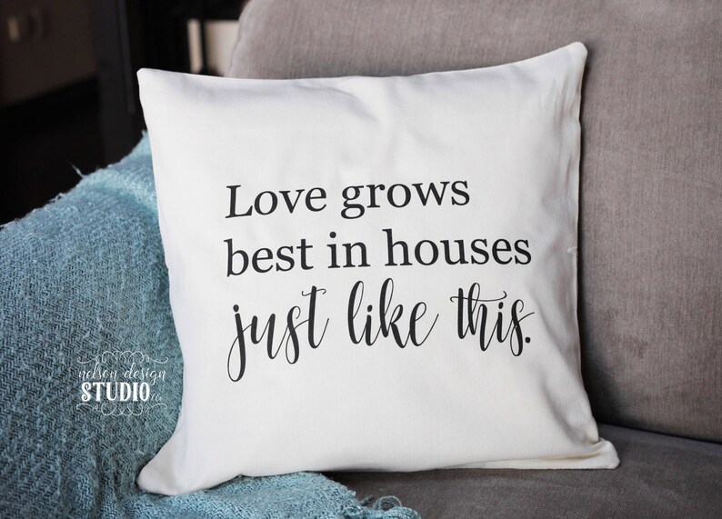 Pillow Cover Pillow Pillow Case Love Grows Best Farmhouse Etsy