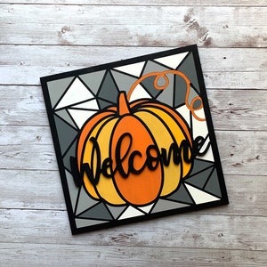 Paint Your Own, Pumpkin Welcome Paint Kit, DIY, Fall, Fall Decor, Halloween, Welcome, Paint Party, Girls Night, Virtual Paint Party