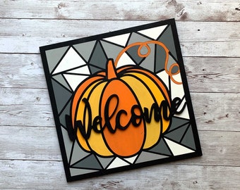 Paint Your Own, Pumpkin Welcome Paint Kit, DIY, Fall, Fall Decor, Halloween, Welcome, Paint Party, Girls Night, Virtual Paint Party