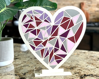 VEGCOO 10 portachiavi fai da te 5D Diamond Art Painting, con strass, per pittura a diamante, per ricamo artistico (5 farfalle e 5 cuori