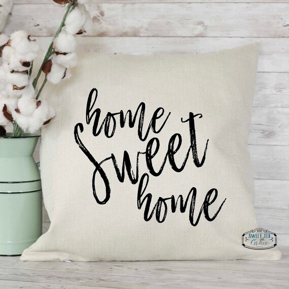 Pillow Cover Pillow Pillow Case Home Sweet Home Farmhouse Etsy