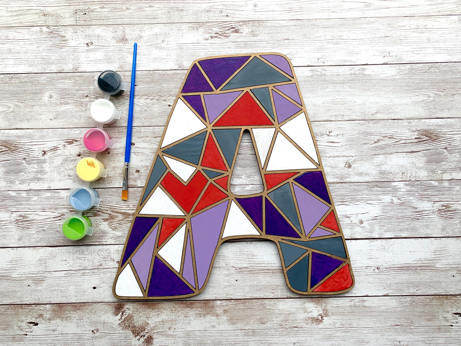 Paint Your Own, DIY, Custom Initial Geometric Paint Kit, Paint Party,…