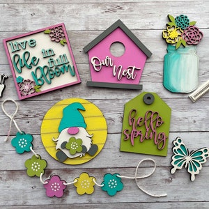 Paint Your Own, Spring Tiered Tray Decor, DIY Paint Kit, Paint Party, Craft Night, DIY Gift, Family Night