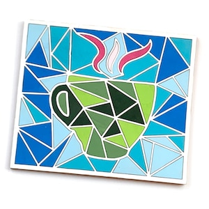 Paint Your Own, Coffee Cup Geometric Paint Kit, DIY, Paint Party, Girls Night, Mothers Day, Birthday Party, Virtual Paint Party image 1