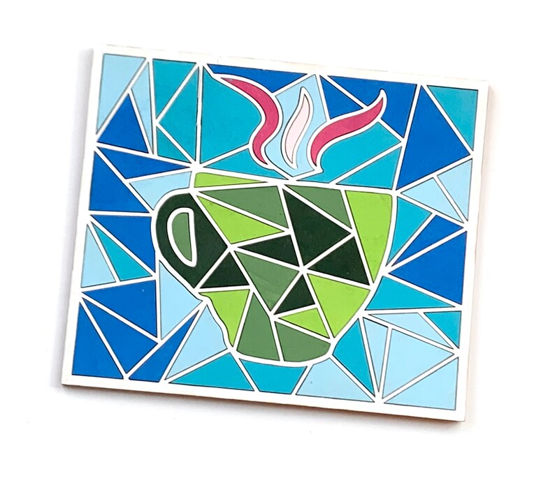 Paint Your Own, Coffee Cup Geometric Paint Kit, DIY, Paint Party, Girls Night, Mothers Day, Birthday Party, Virtual Paint Party image 1