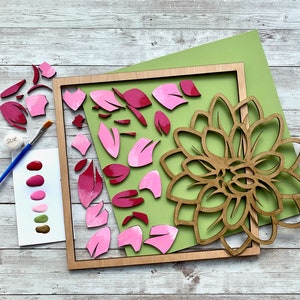 Malen Sie Ihre eigenen, Blumen-DIY-Set, Paint Party, Mädels Nacht, Bastelnacht, DIY Wohnkultur, DIY Geschenk, Muttertag, Geburtstag, Familiennacht