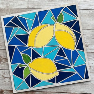 Paint Your Own, Lemon Geometric Paint Kit, DIY, Paint Party, Girls Night, Mothers Day, Birthday Party, Virtual Paint Party, Kitchen Decor
