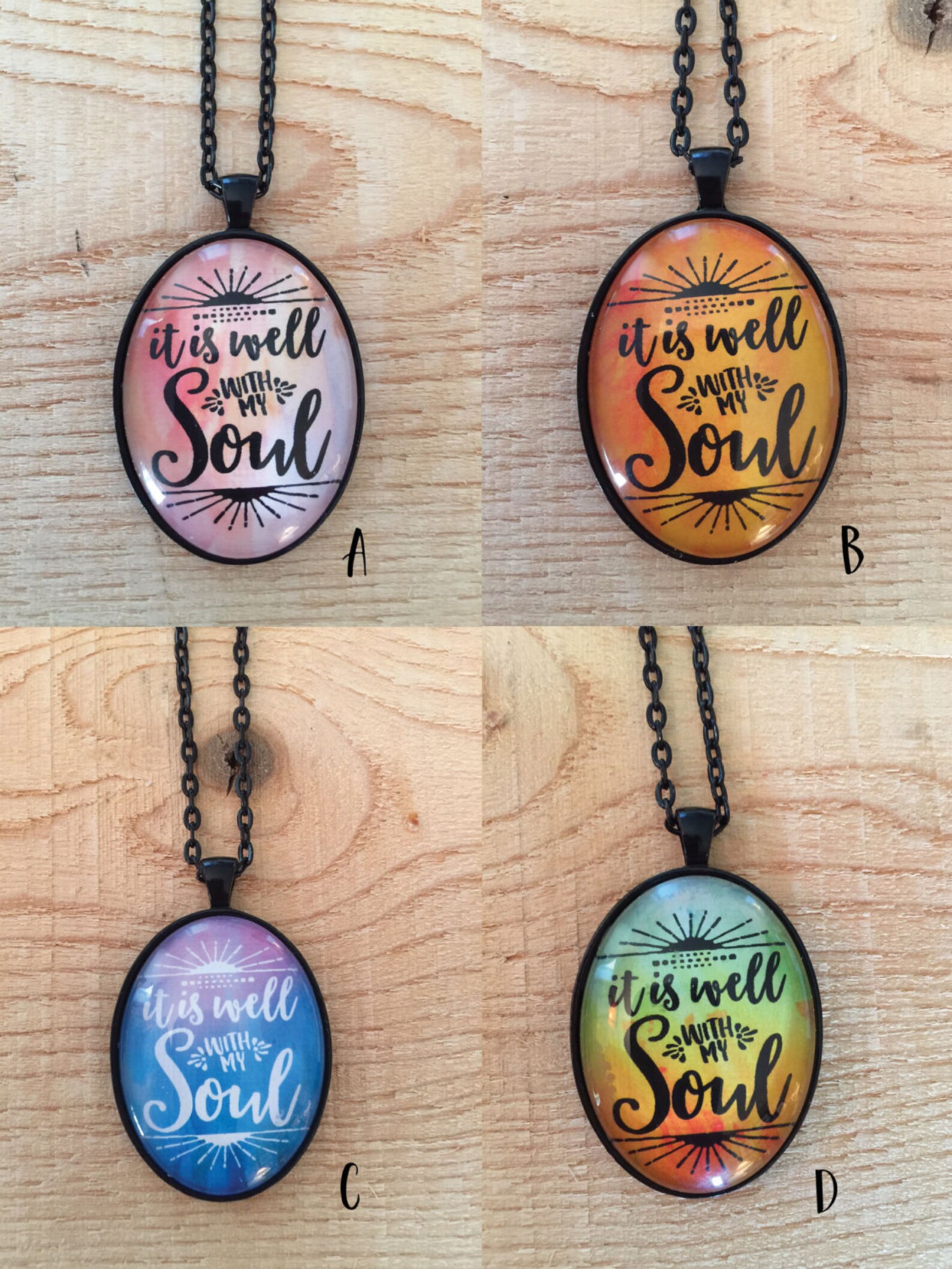 Necklace it is well with my soul jewelry hymn Etsy